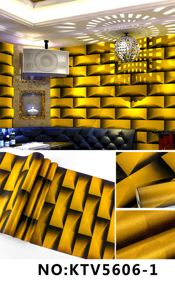 Shinning Gold Glitter 3D Wallpaper KTV 5606-1