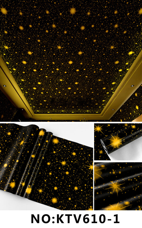 Bright Star 3D Vinyl Wallpaper For Bedroom KTV 610-1