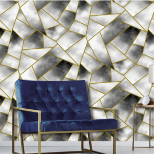 metallic gold and silver wallpaper
