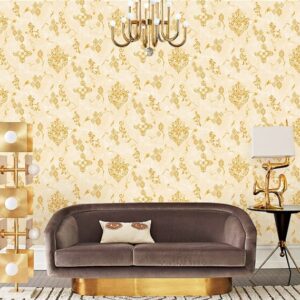 Damask Vinyl Roll Wallpaper