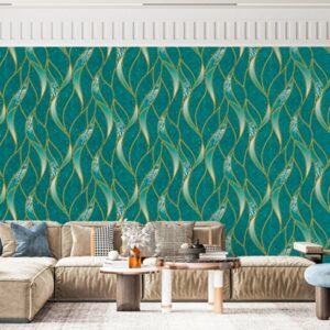 Green Damask Home wallpaper