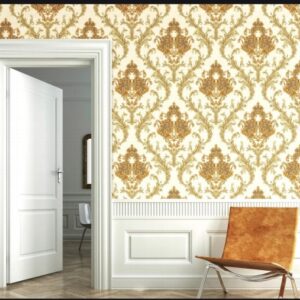 Gold Ornamental Damask Design