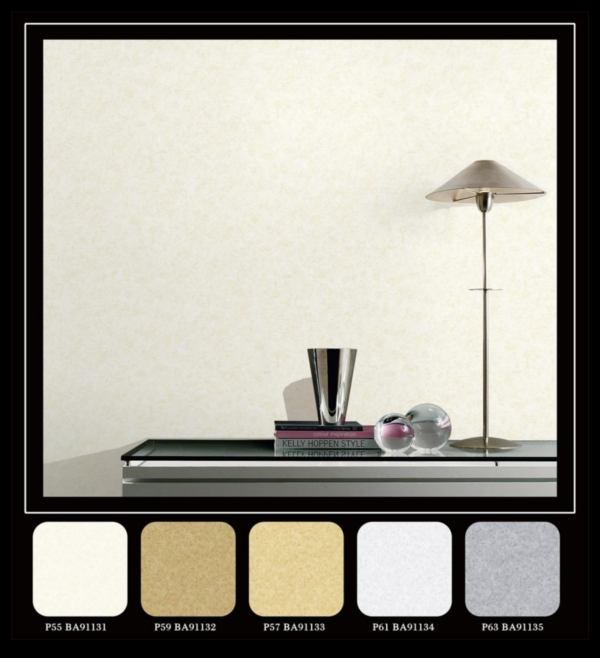 Minimalist Plain Textured Wallpaper Soft Touch Design BA91131