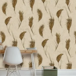 Reed Plume Wallpaper Texture On Light Background BL1084