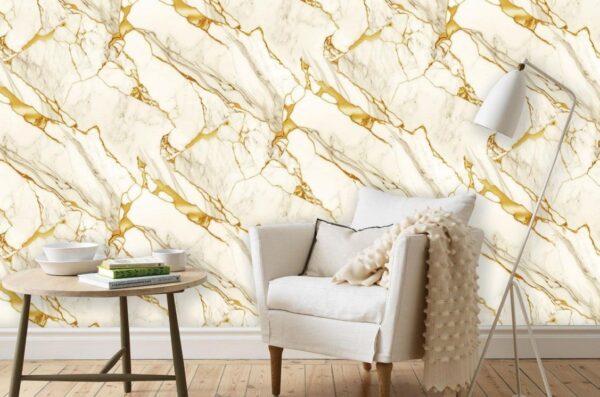 Gorgeous Marble Effect Wallpaper With Exquisite Color Variations 88121