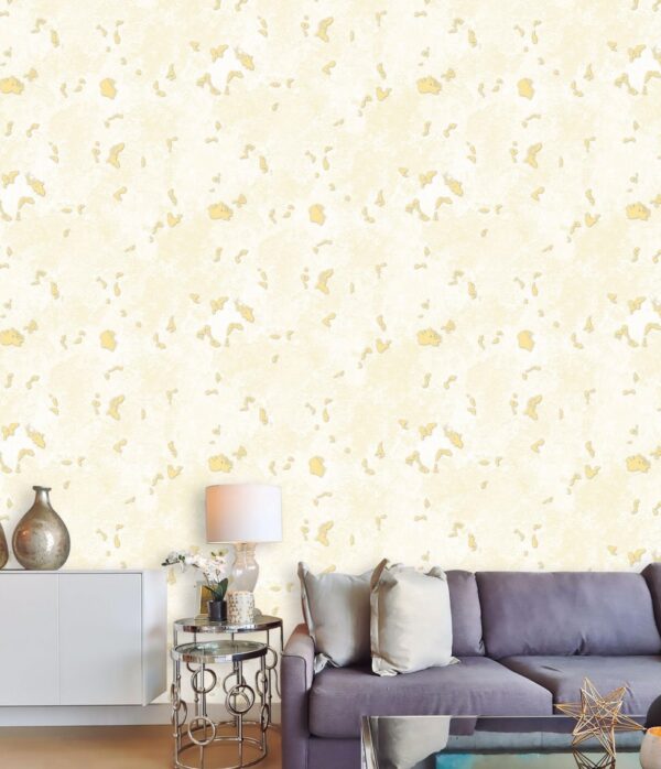 Elegant Speckled Wallpaper With Gold-Accented Pattern 89141