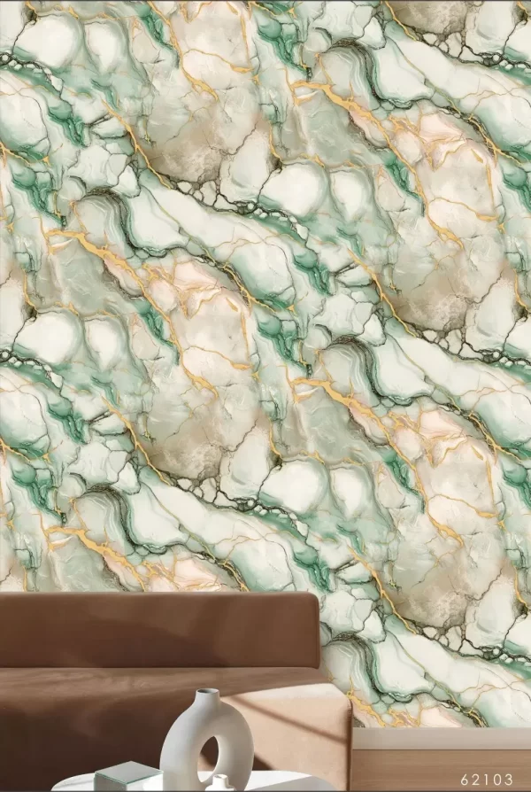 Elegant Marble Wall Wallpaper With Intricate Patterns 62103