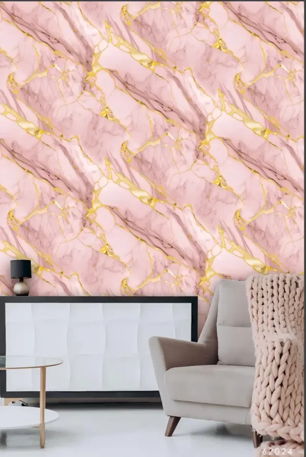 Lavender Marble Wallpaper Gold Veins On Soft Purple 62024