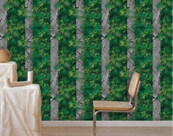 Modern Interiors Wallpaper Eco-Chic Greenery and Tree Strip TB1173