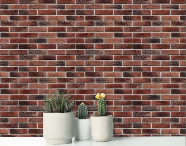 Gradient Brick Wall Wallpaper Vintage Industrial Charm TB1034