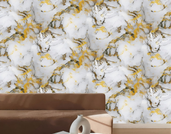 Opulent Marble-Effect Wallpaper With Gold Veining TB1043