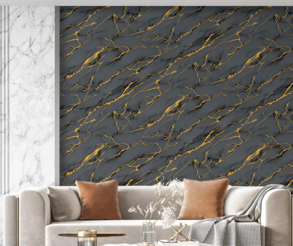 Marble metallic wallpaper