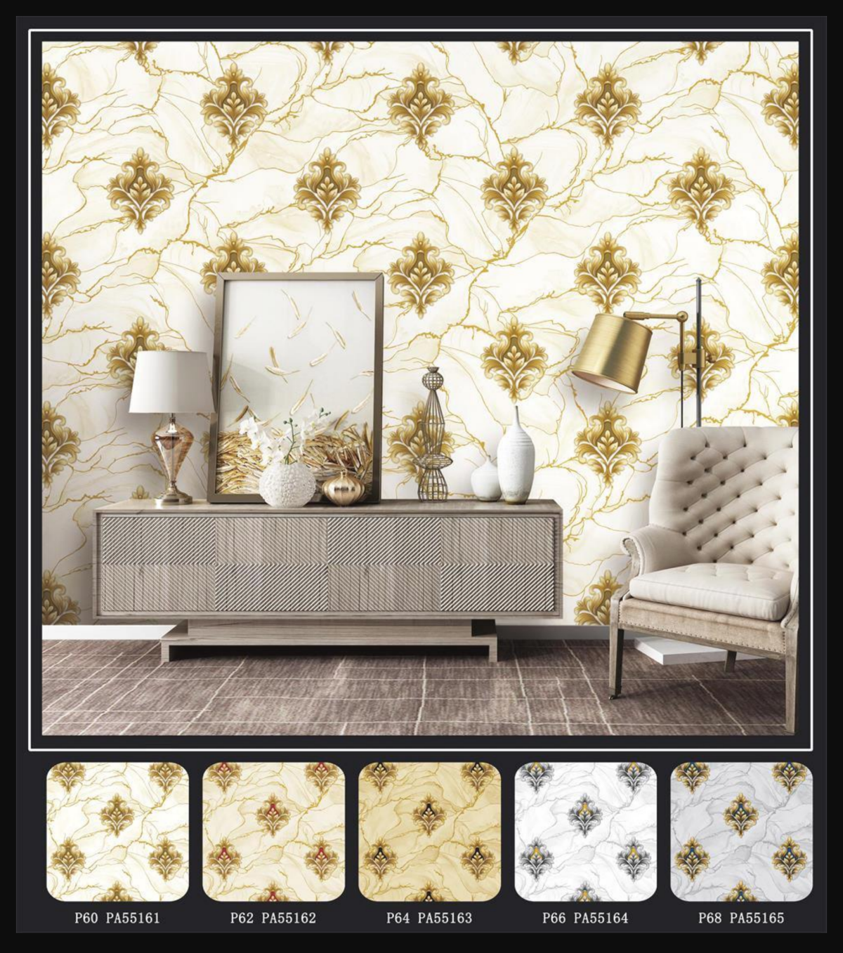 Damask wallpaer
