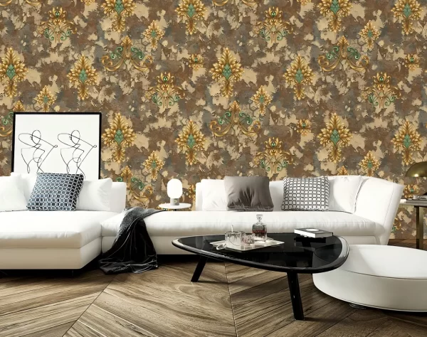 European Damascus Wallpaper Bedroom Wholesale Floral Wallpaper 570305