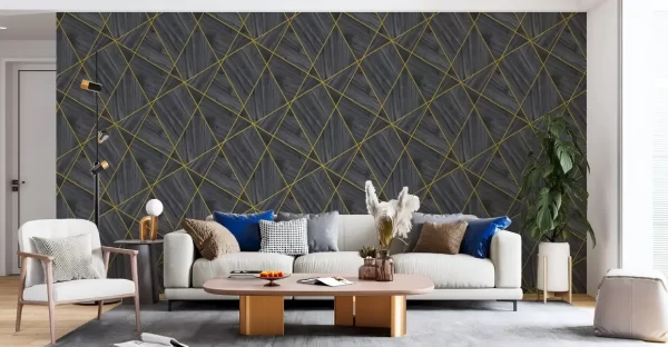 Shadow Black Damask Wallpaper Wall Decorations for Home 571602