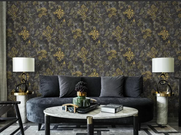 Fadelin Damask Wallpaper Scrubbable 53cm Stain Proof 591207