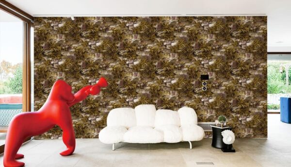 Faux Nature Wallpaper Brick And Grass 591805