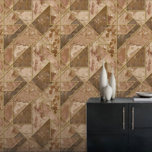 Geometric Patchwork Wallpaper With Earthy Color Palette 12024