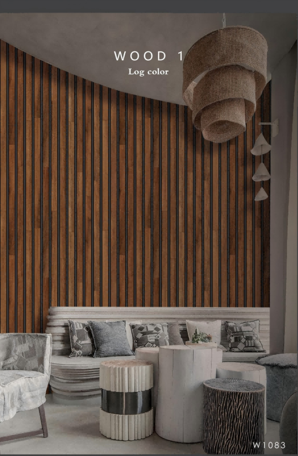 Rustic Wood Wallpaper With Vertical Striped For Cozy Spaces W1083