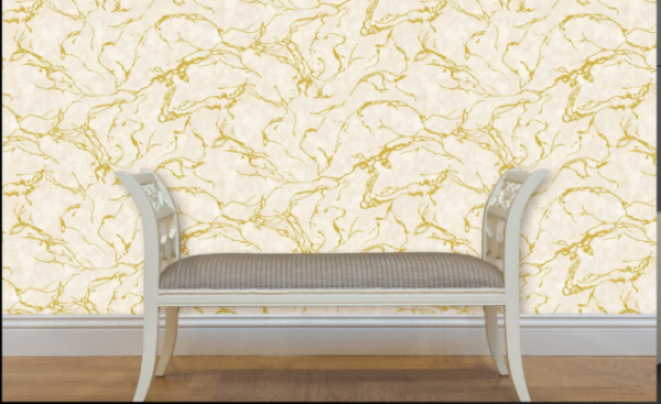 Sumptuous Wallpaper With Elaborate Gold Marble Patterns 11022